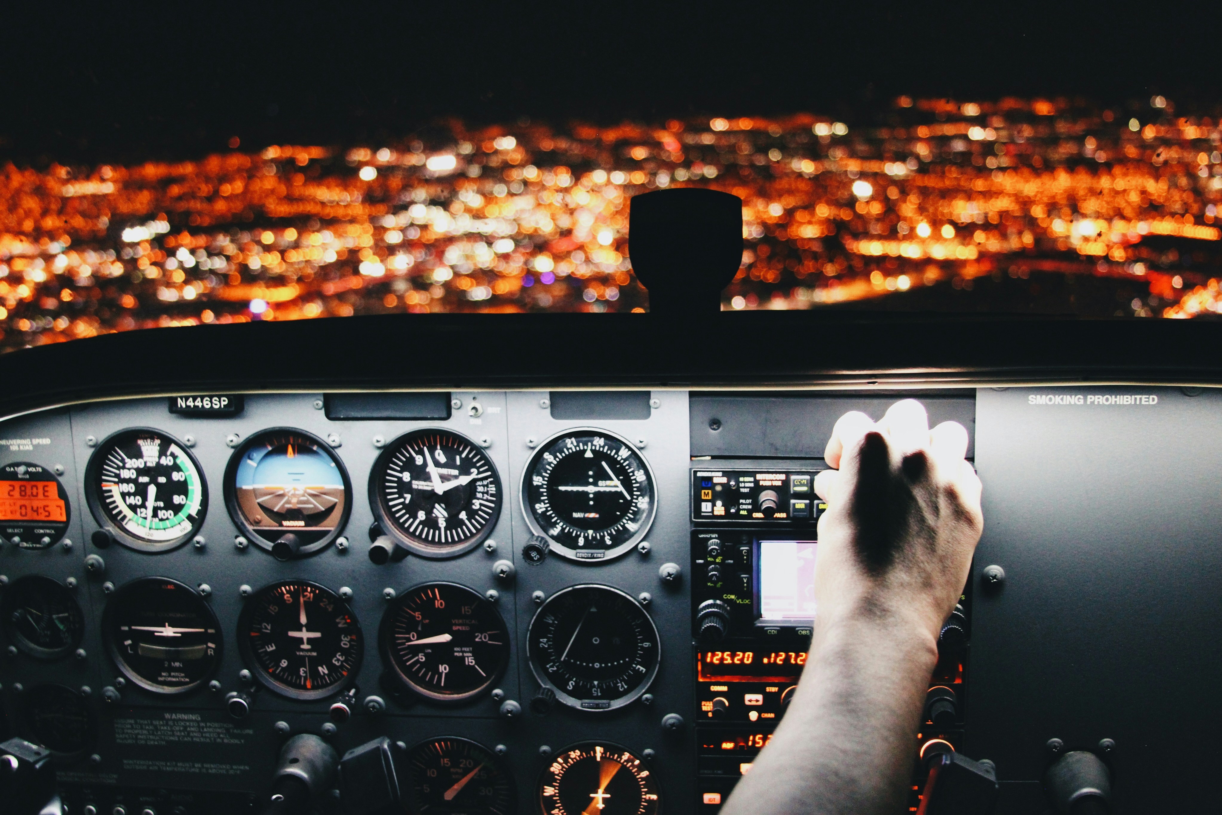 Night flying in the summer air