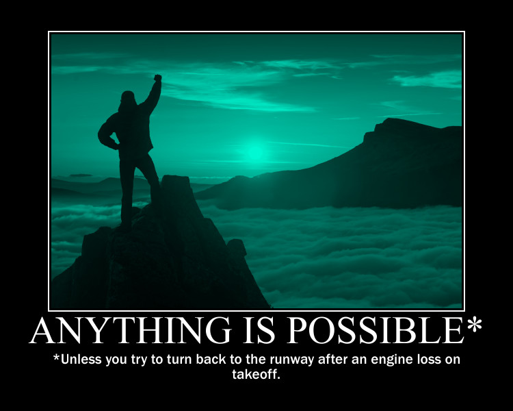 Impossible Turn De-motivational poster