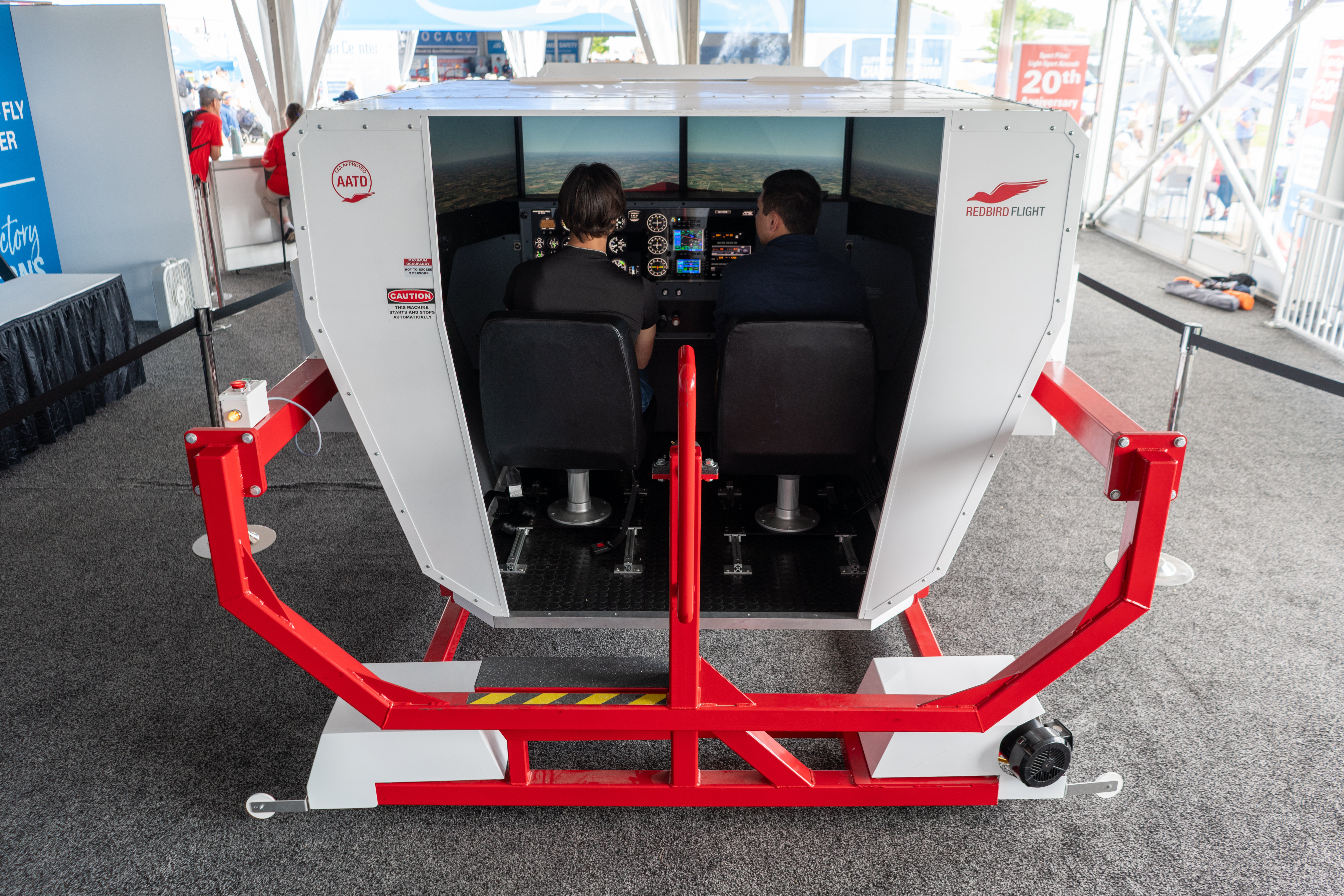 Redbird full-motion flight simulator